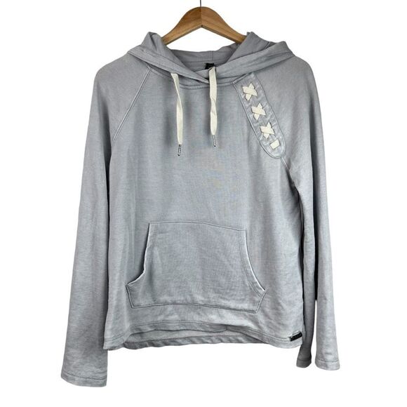 Betsey Johnson Performance Heather Grey Hoodie with Shoulder Laces Small - Picture 7 of 12